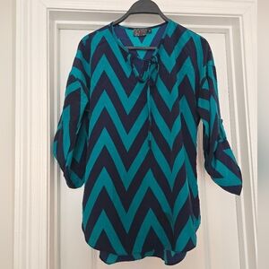 Chevron patterned blouse